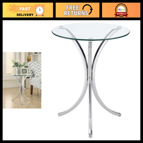 Inch round glass side table - round,