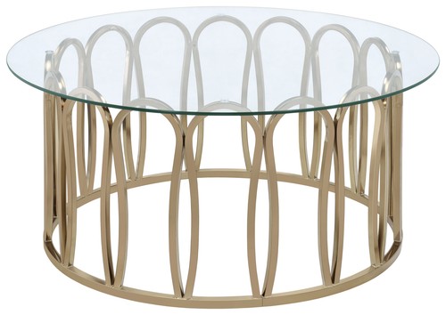 Coaster monett round glass top - monett,